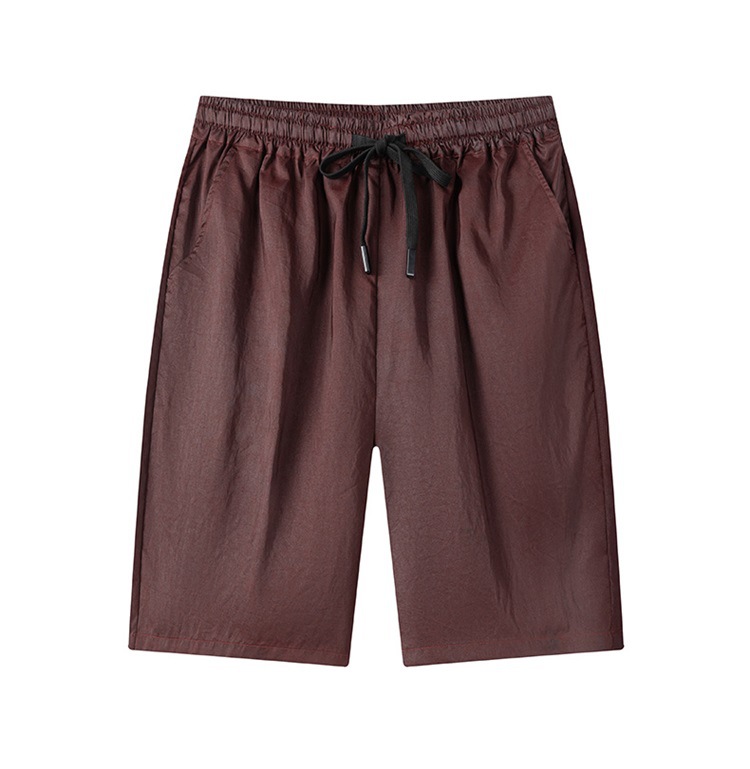 Set áo thun cổ tròn tay ngắn và quần short lụa tơ tằm cao cấp mùa hè — Gạch đỏ SPH8836 chi tiết 15