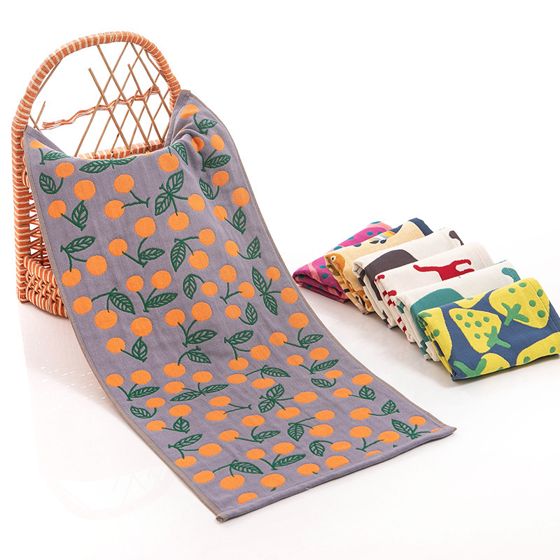 3-Layer Gauze Pure Cotton Adult Double-Sided Face Wash Household Soft Cotton Absorbent Lint-Free Bath Towel