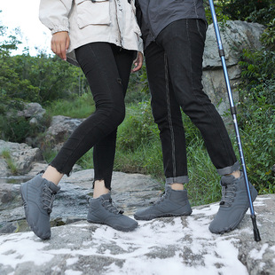 Snow Boots for Men and Women Winter Fleece-lined Thickened Warm Outdoor Mountaineering Wading Five-finger Cotton Shoes for Men and Women Mountaineering Shoes