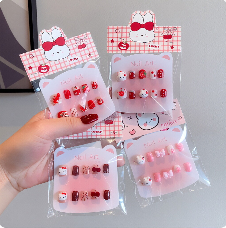 Children's Handmade Wearable Nails 4-8 Years Old Nail Stickers for Girls Self-Adhesive Nail Stickers Cartoon New Year Soft Stickers Jelly Glue Children's Handmade Wearable Nails 4-8 Years Old Nail Stickers for Girls Self-Adhesive Nail Stickers Cartoon New Year Soft Stickers Jelly Glue