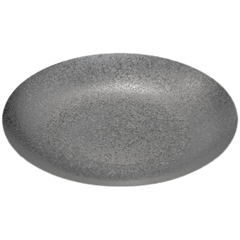 Retro Dessert Plate Creative Dinner Plate Stainless Steel Plate Flat…