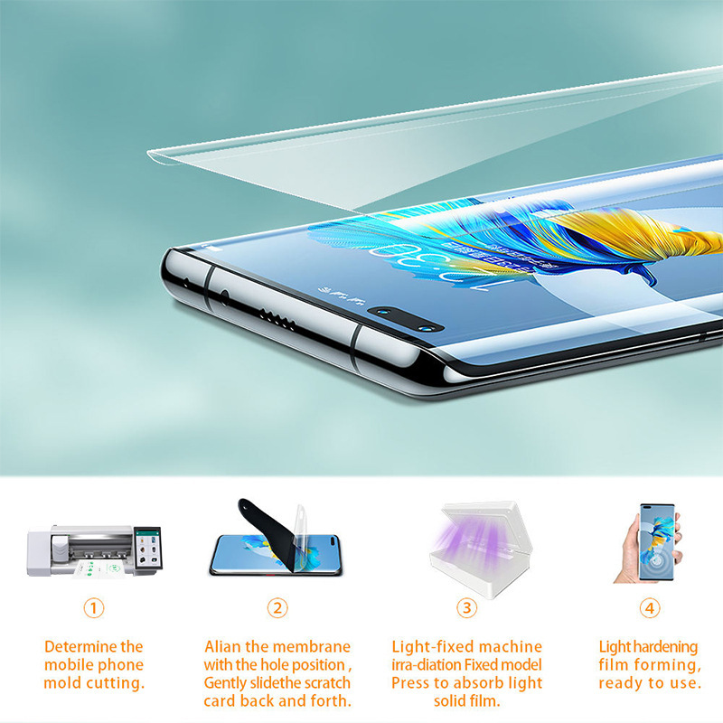 Suitable for Xiaomi Cured Film Mobile Phone Film Electroplated Light Solid Film Hydrogel Film Screen Protector Uv Film High Definition Film