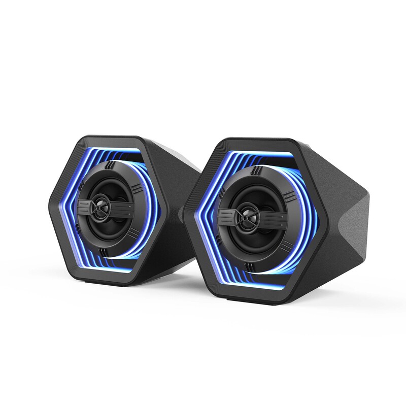 Customized Cross-Border New Game Bluetooth Speaker Home Desktop Computer Colorful Light Effect Subwoofer High Power Audio
