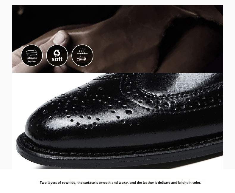 British Style Men's Business Leather Shoes - Formal Footwear_voghion.com