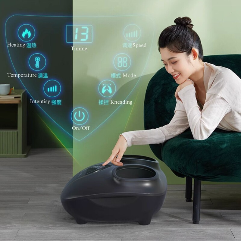 ソース工場家庭用電気フットマッサージ機足完全包囲マッサージ温湿布自動フットマッサージマッサージャー|undefined