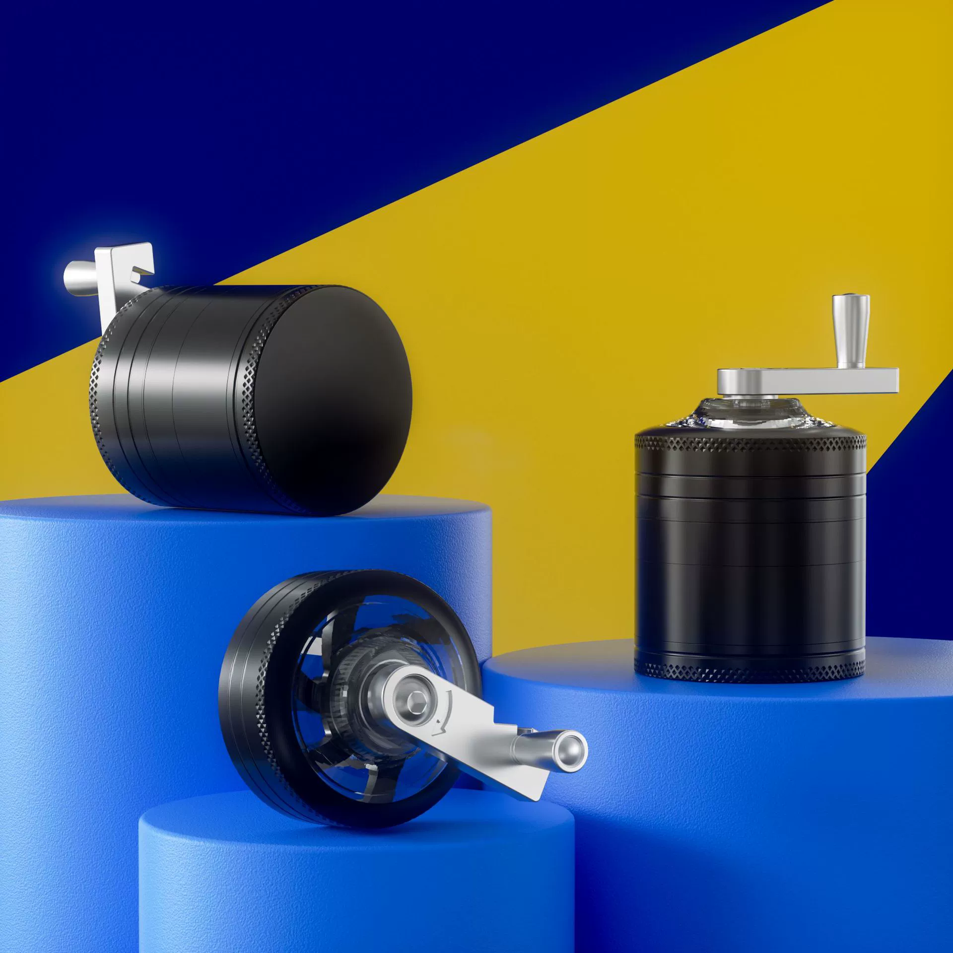 Горячие продажи производителей 40 мм металлическая мельница для сигарет четырехслойная ручная мельница набор для курения табака Внешняя торговля