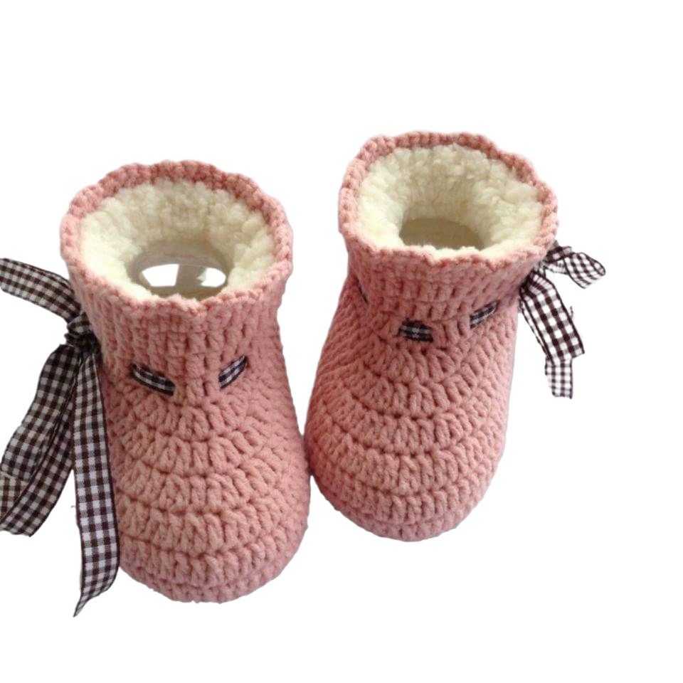 Детские ботинки 0-1 года высокие хлопковые ботинки утолщённые handmade новорожденному обувь