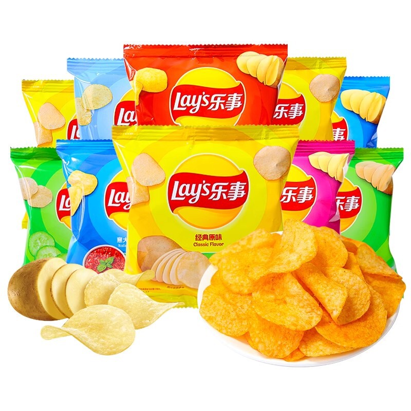 LeHshi オリジナルポテトチップス 小包装 キュウリ 赤煮込み風味 寮 ドラマ オフィス 学生 子供用おやつ|undefined
