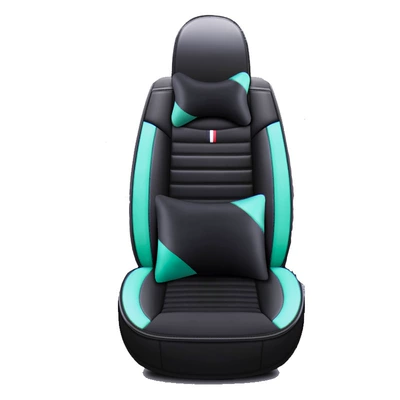 Seat cushion, seat cover, trade wholesale car seat cushion full - black-and-green-single-seat-luxury-version-general