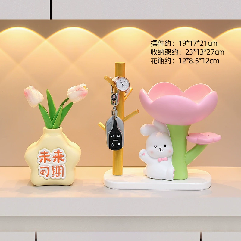 Accessory, cute storage system for keys, rabbit, decorations, Birthday gift