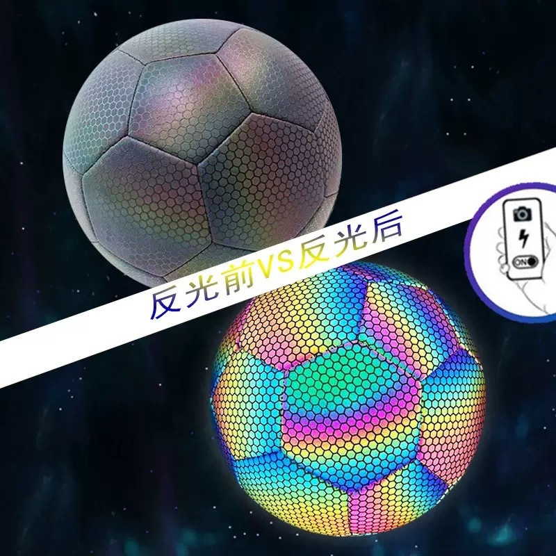 跨境专供5号夜光足球4号比赛训练专用机缝耐磨反光足球批发代发|undefined
