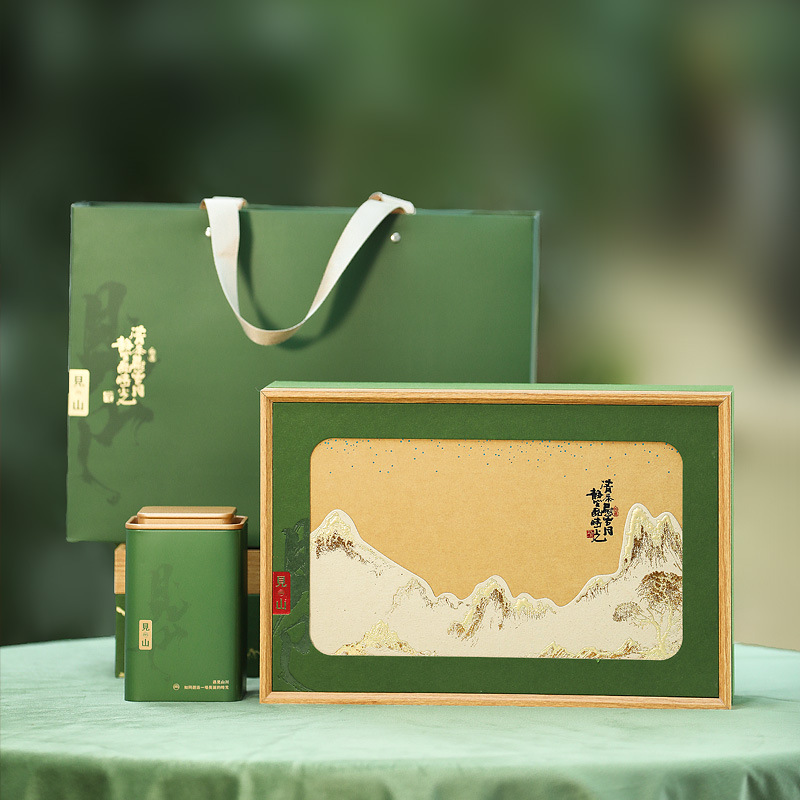 New-style tea packaging box, empty half-kilogram container—Mingqian Longjing and Laoshan Green Tea gift box, plus Biluochun tea gift box
