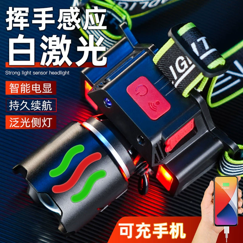 Трансграничные светодиодные яркие фары со встроенным аккумулятором наружные ультра-яркие ночные фонари могут заряжаться USB-аккумулятор аварийной зарядки сокровище