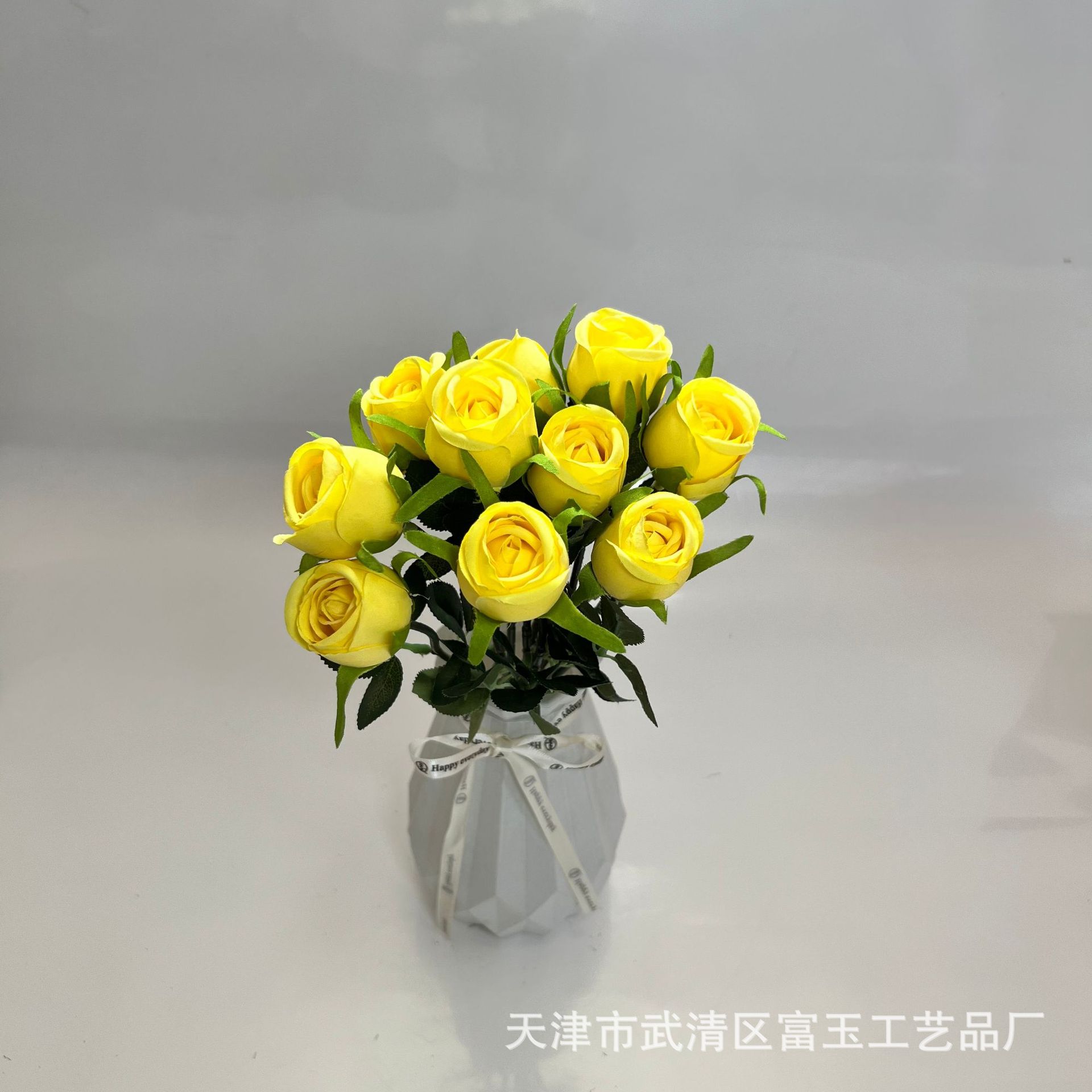 Fake flower roses 10 small rose buds high-end fake bouquet finished…