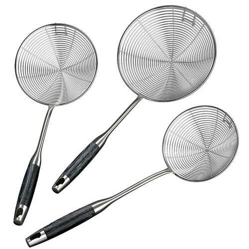 Wholesale 316 stainless steel colander, large colander, household kitchen dumpling noodle spoon, hot pot colander, fried colander