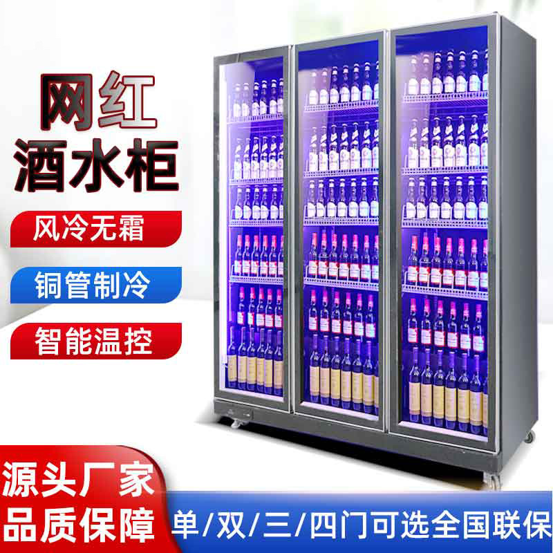 啤酒饮料柜冷藏展示网红酒水展示柜冷藏冰柜商用冷柜酒吧冰箱冰柜