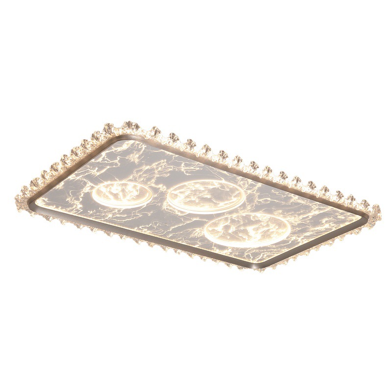 Lámpara de techo de sala de estar de lujo ligero de estilo italiano, sensación de lujo ligero, atmósfera simple moderna 2025 nueva luz principal de sala de estar