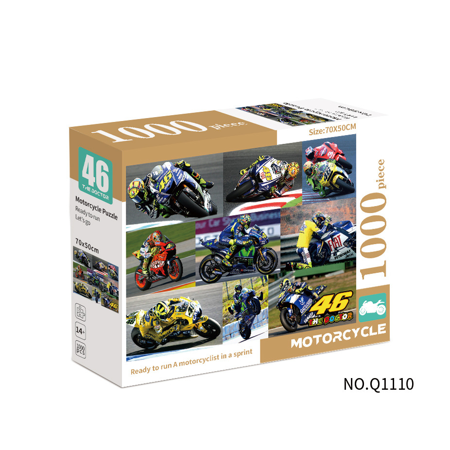 Puzzles de papel transfronterizos adultos 1000 piezas paisaje mapa de animales puzzle desempaquetado plano puzzle juguete regalo