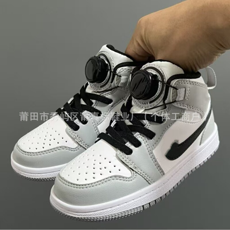 莆真标aj1旋转纽扣童鞋乔1高帮复古文化休闲运动篮球童鞋儿童鞋|undefined