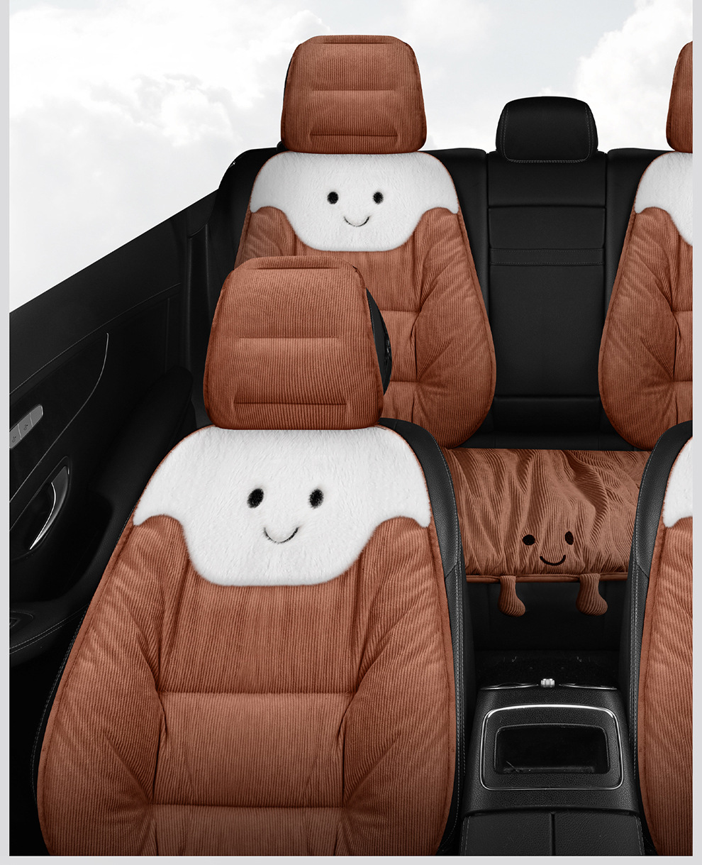 Car Seat Cushion Winter Warm Universal Seat Pad for Driver's Seat, Single Piece down Cushion for Rear Seat, Light Luxury High-End Feel