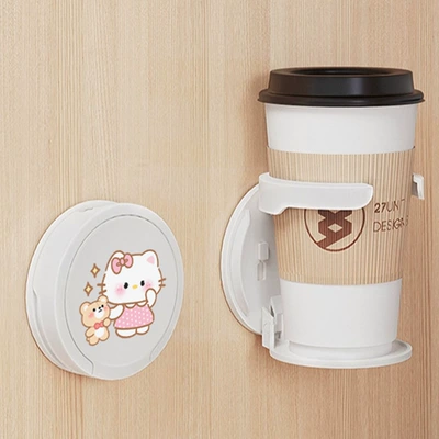 Motorcycle Punch-Free Beverage Holder | Car cup holder/beverage holder - white-little-bear-kt