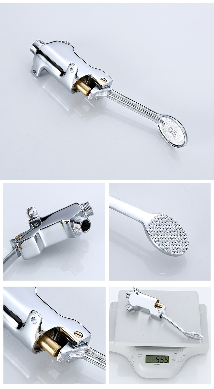 Copper standing foot pedal washbasin, single cold faucet, hospital laboratory washbasin, foot pedal faucet undefined