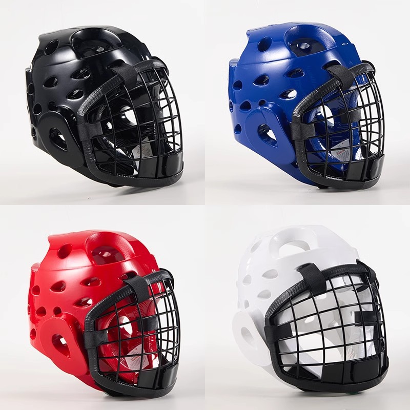 Head Protection Iron Mask Helmet Kendo Short Weapon Martial Arts Iron Mesh Mask Head Protection Nunchaku Karate Taekwondo Helmet