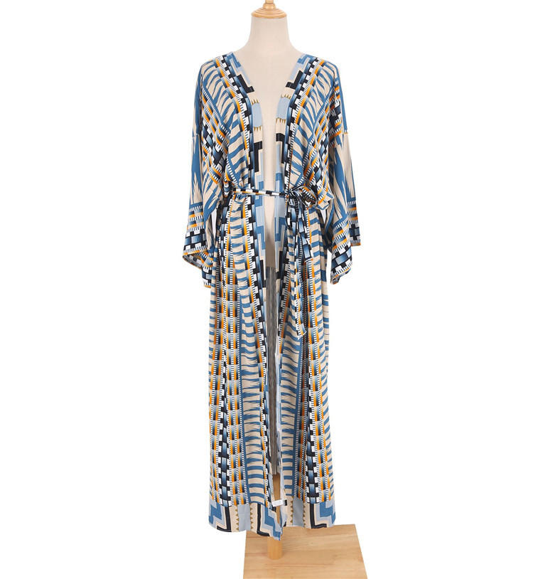 Women's Beach Color Block Printing Cover Ups display picture 3