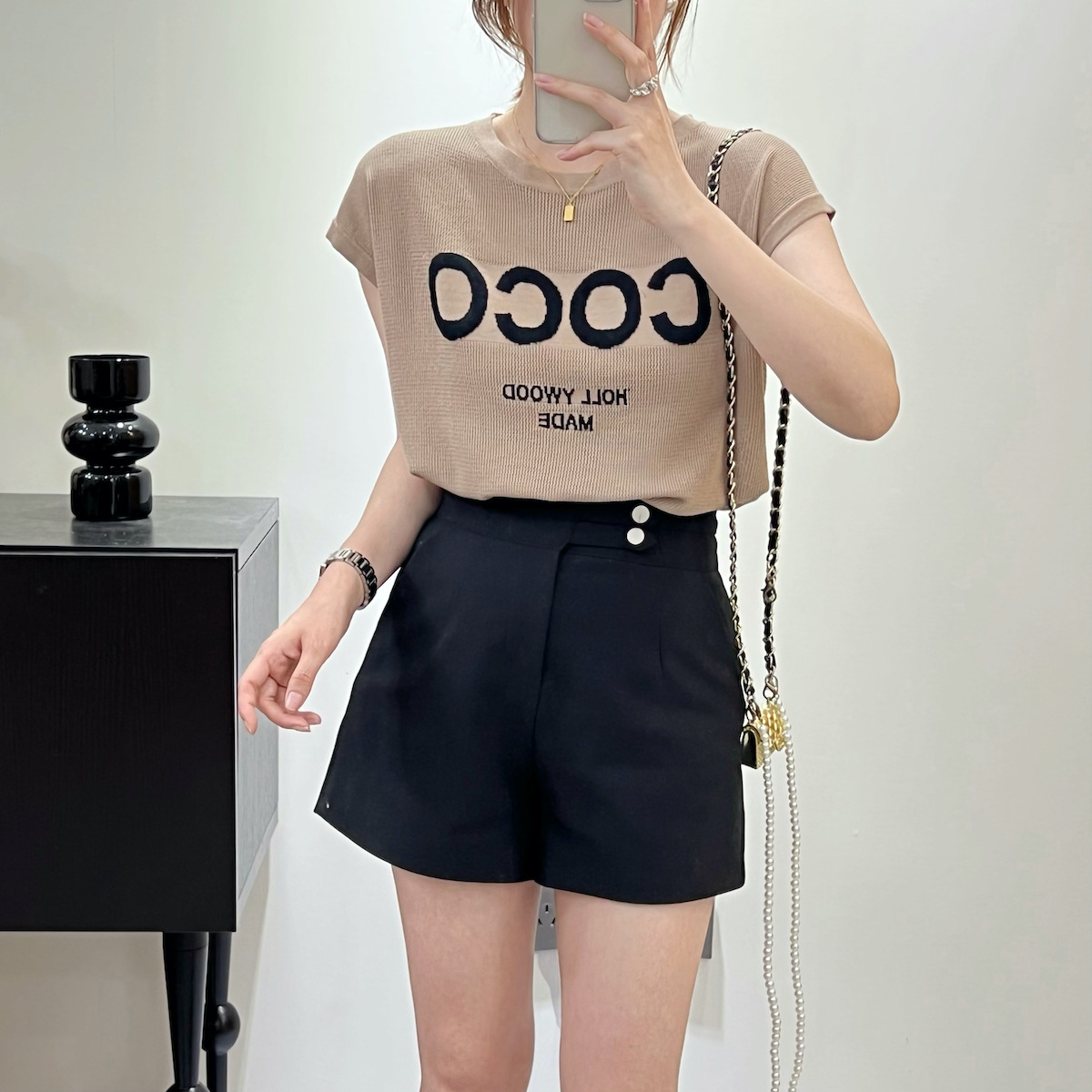 YMS009 Summer Thin Pullover Flying Sleeve Knitted Shirt Women's Loose Sleeveless Base Shirt Coco Letter Top