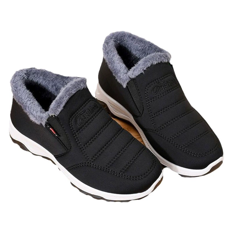 Зимние хлопковые сапоги «Старый Пекин» 2026 года для женщин, на флисовой подкладке, утолщенные, теплые зимние сапоги, унисекс для людей среднего и старшего возраста, парные хлопковые сапоги.