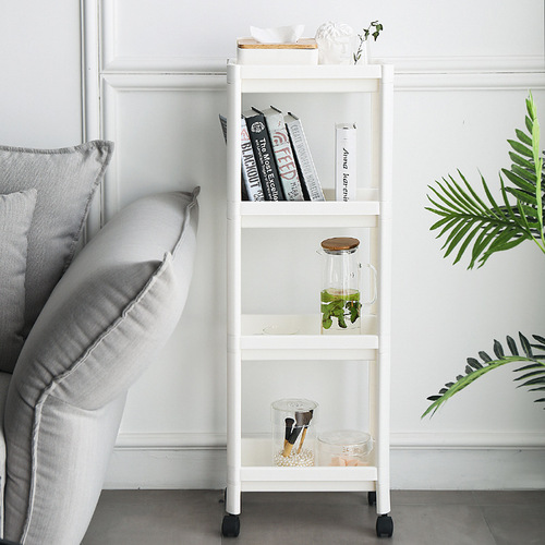 Kitchen storage rack floor-standing multi-layer storage rack fruit and vegetable storage rack removable wheeled storage rack trolley