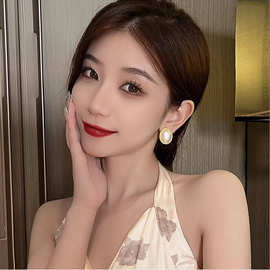 韩版新款简约巴洛克时尚耳环法式网红气质耳钉小众女耳饰跨境批发