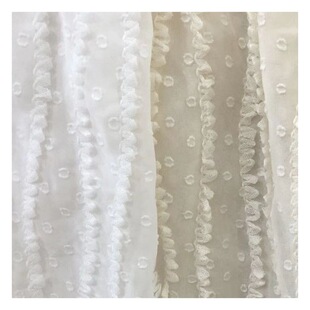 Pixie chiffon jacquard cut flower three-dimensional crocheted fabric lightweight draped women's clothing dress wave pattern embroidered fabric