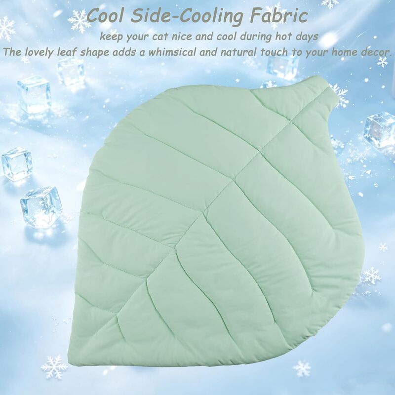 Leaf-shaped pet cooling mat, breathable and washable, suitable for all seasons, portable cooling pet mattress Leaf-shaped pet cooling mat, breathable and washable, suitable for all seasons, portable cooling pet mattress