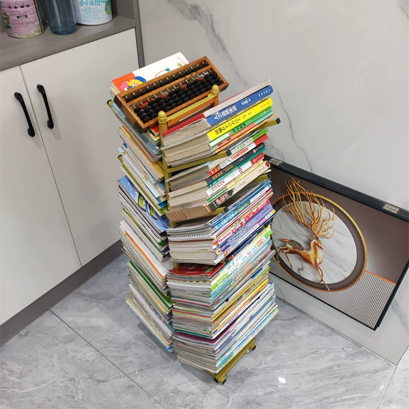 Детская книжная полка в форме дерева, многоярусная полка для книг, железная книжная полка с выдвижными полками для хранения и демонстрации книг