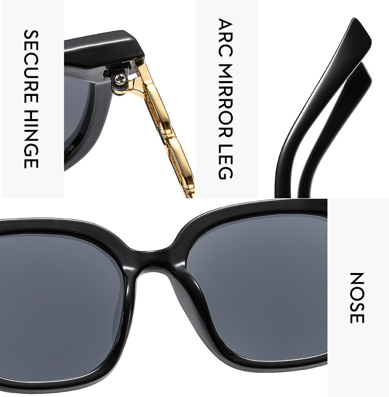 Damen Sonnenbrille Mit Großem Rahmen Für Optimalen Sonnenschutz_voghion.com