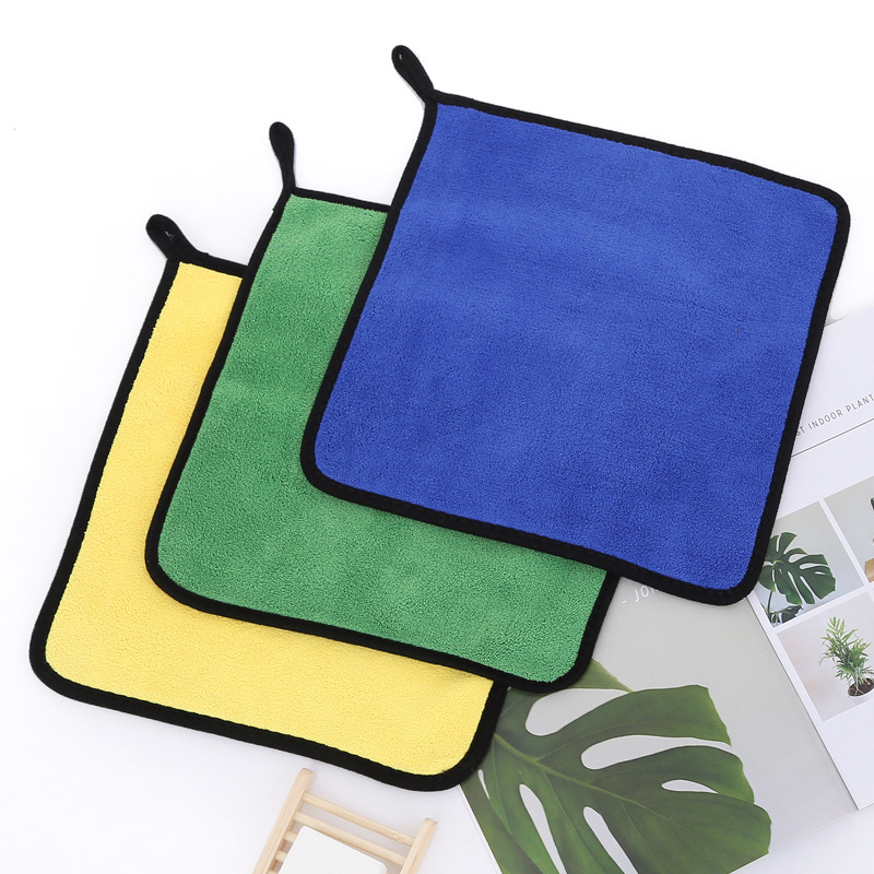 400gsm 마이크로 파이버 다기능 세차 슈퍼 흡수성 산호 양털 두꺼운 세차용 수건 가정용 청소