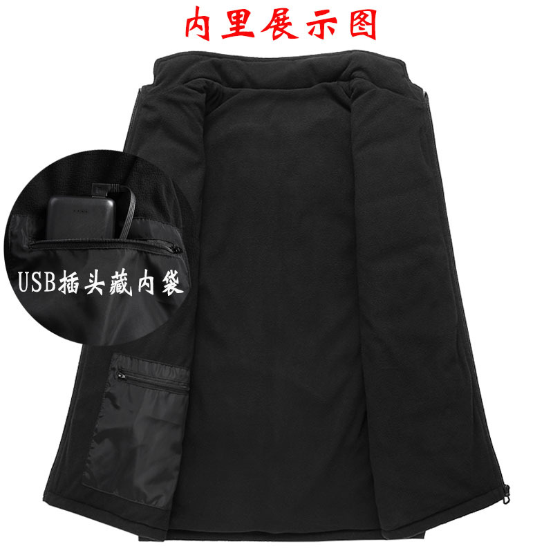 跨境双控智能发热马甲九区电加热棉衣服智能控温保暖背心加热马甲