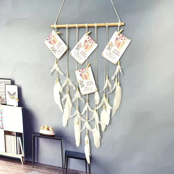 Feather model gets 5 wooden clips [40x80cm]
