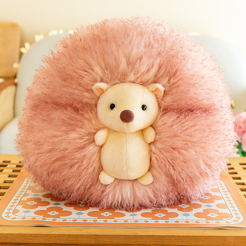 Almohada de Peluche con Forma de Erizo Aurora, Juguete de Peluche, Cojín de Panda, Linda Decoración para Sofá o Ventana, Muñeca para Niñas