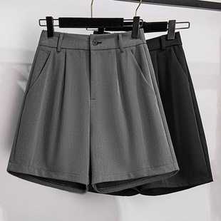 300kg size fat MM summer Korean version of high waist suit pants loose slim plus fat wide leg pants 200/280