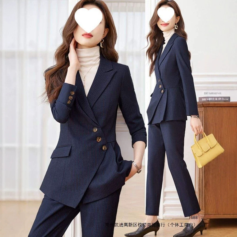 Women's Autumn/Winter New Fashionable and Elegant Professional Suit Suit for Jewelry Stores and Workplaces