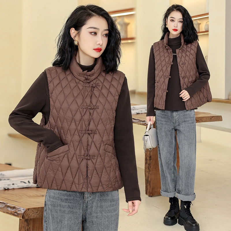 Thin demi-season vest with down for elementary school students, for import, 2024 years