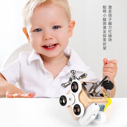 Montessori early education busy block young children's hand-eye coordination training parent-child interaction early education wooden toys teaching aids