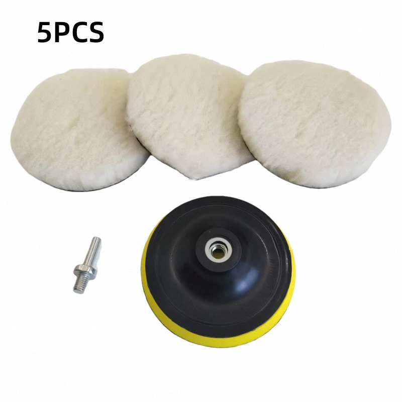 Трансграничный Специальный для имитации шерсти полировальный диск набор из 5 предметов 577-дюймовый автомобильный косметический полировальный круг самоклеящийся диск из шерстяного волокна