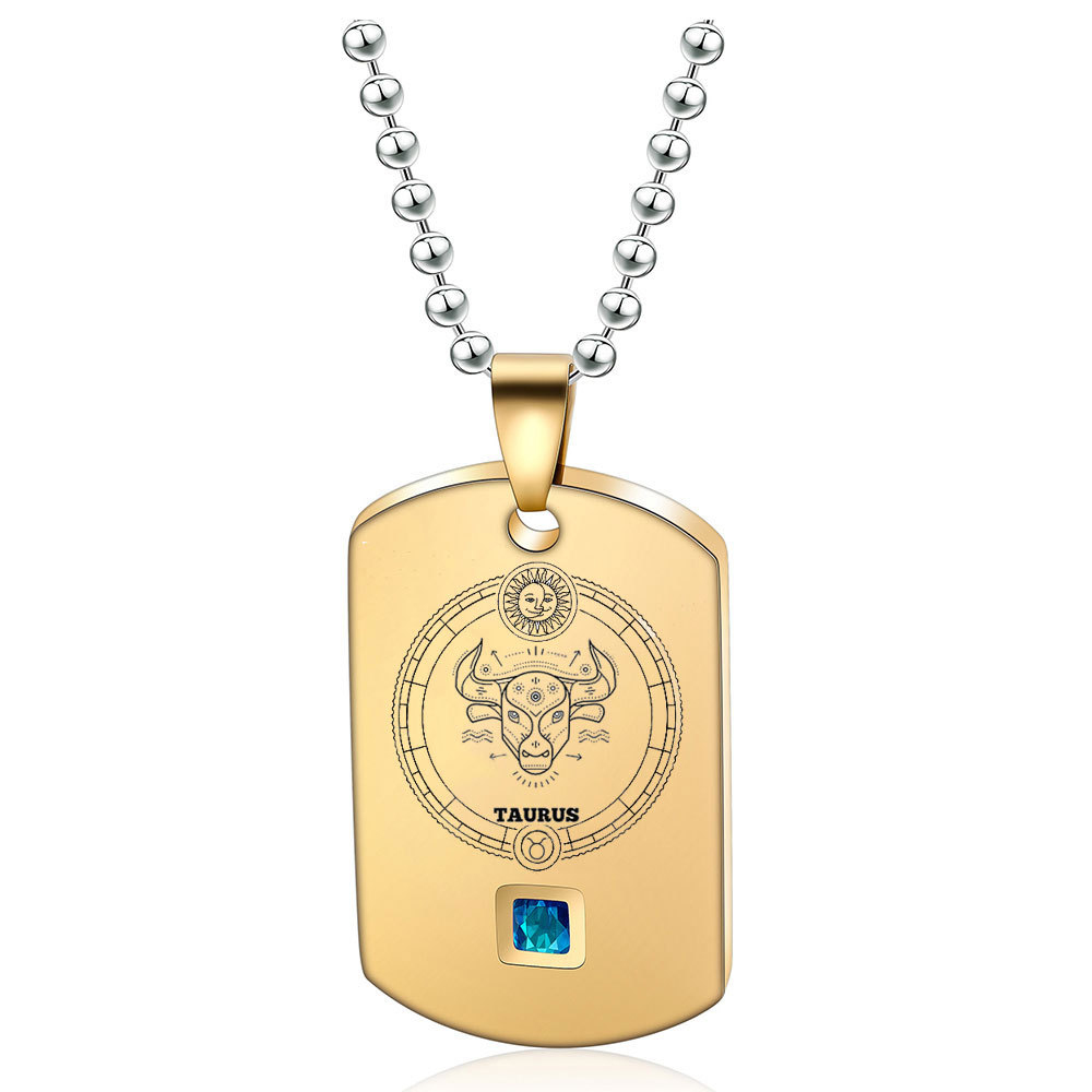 Simple Style Constellation Stainless Steel Titanium Steel Plating 18k Gold Plated Pendant Necklace display picture 7