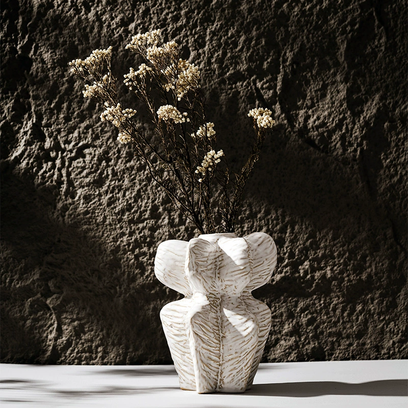 Французская белая керамическая ваза легкая роскошь высокого уровня