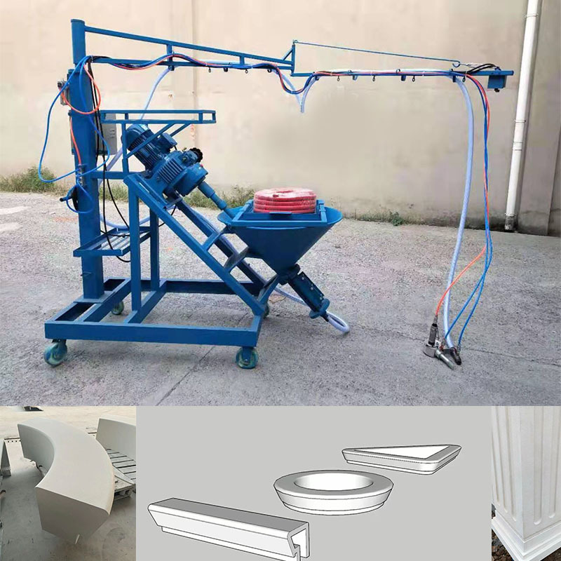 GRC砂浆喷浆机 玻璃纤维丝窗套砂浆喷涂机 室内装修用GRC喷射机