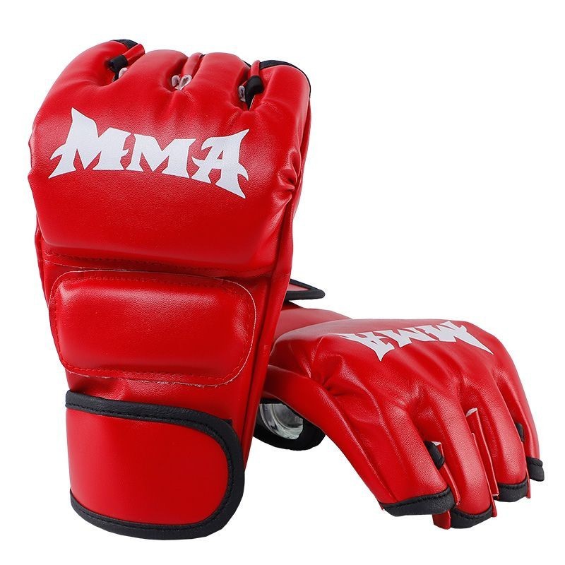 Boxing Gloves for Sanda, Mma, and Fighting, Suitable for Children and Adults, Half-Finger and Full-Finger Options Available