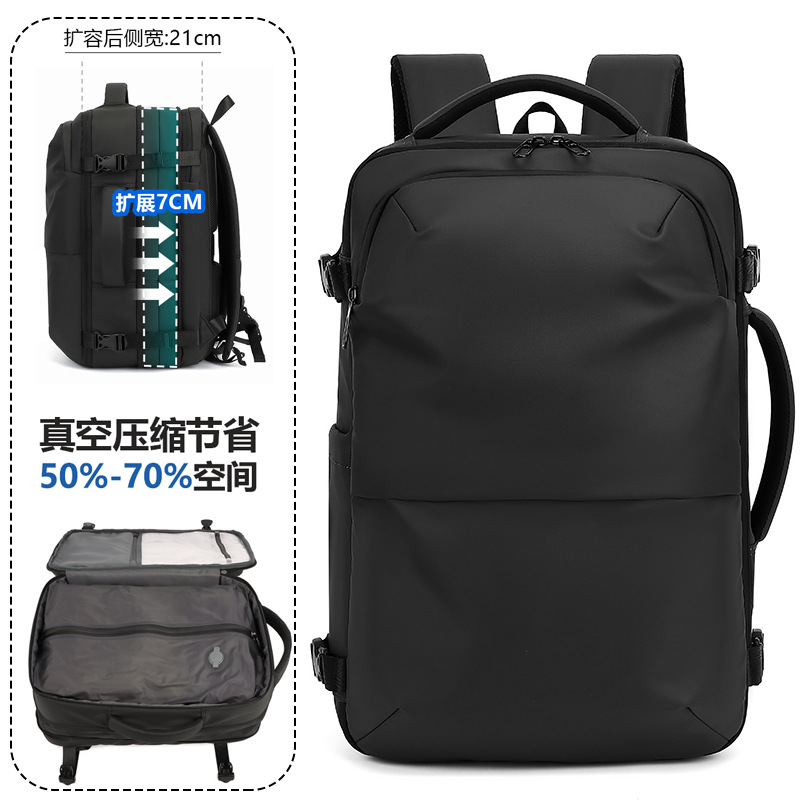 Mochila de ocio al vacío para hombres y mujeres, mochila de computadora impermeable de gran capacidad, mochila multifuncional, expansión de equipaje de negocios